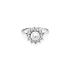 Gold Ring with Pearl and Zircones