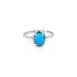 Ring with Turquoise from White Gold
