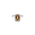 Ring with Orange Stone in White Gold