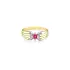 Exclusive Two-Tone Gold Ring with Ruby