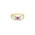 Exclusive Two-Tone Gold Ring with Ruby