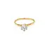 Gold Engagement Ring with Zircon