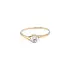 Gold Engagement Ring with Zircon