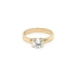 Gold Engagement Ring with Zircones