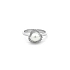 Gold Ring with Pearl and Zircones