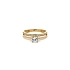 Gold Engagement Ring with Zircones