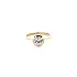 Gold Engagement Ring with Zircon