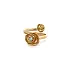 Gold Ring Flowers with Zircon
