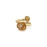 Gold Ring Flowers with Zircon