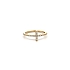 Gold Ring Cross with Zircons