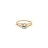 Gold Engagement Ring with Zircon