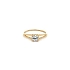 Gold Engagement Ring with Zircon
