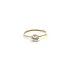 Gold Engagement Ring with Zircon