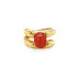 Gold Ring with Coral