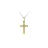 Gold Pendant Cross with Zircon