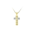 Cross made of Combination Gold with Zircones