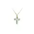 Gold Pendant Cross with Zircons