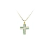Gold Pendant Cross with Zircons
