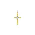 Gold Pendant Cross with Zircon