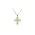 Gold Pendant Cross with Zircons