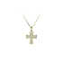 Gold Pendant Cross with Zircons