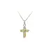 Pendant Cross of Combined Gold