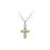 Pendant Cross of Combined Gold