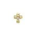 Gold Pendant Cross with Zircons