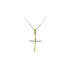 Pendant Cross with Zircones in Gold
