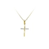 Pendant Cross with Zircones in Gold