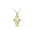 Gold Pendant Cross with Jesus Christ