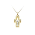 Gold Pendant Cross with Jesus Christ