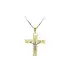 Gold Pendant Cross with Jesus Christ