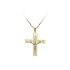 Gold Pendant Cross with Jesus Christ