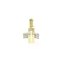 Gold Pendant Cross with Zircons