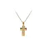 Gold Pendant Cross with Jesus Christ