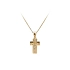 Gold Pendant Cross with Jesus Christ