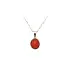 Gold Pendant with Coral