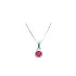 Pendant with Red Stone from White Gold