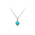 Gold Pendant with Turquoise