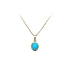 Gold Pendant with Turquoise