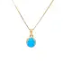Gold Pendant with Turquoise and Zircons