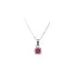 Pendant with Red Stone from White Gold