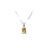 Pendant with Yellow Stone from White Gold