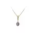 Gold Pendant with Purple Stone