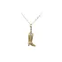 Gold Pendant Cossack with Zircon