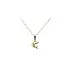Golden Dolphin Pendant with Zircones
