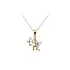 Gold Pendant Sagittarius with Zircones