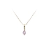 Gold Pendant with Purple Stone