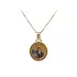 Polished Yellow Gold medallion with Christ on the Cross